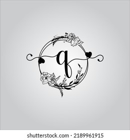 Q letter logo. Q Letter logo with white background. This is black letter logo. Use stylist fashion logo. Decorative design.