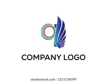 Q letter Modern abstract Creative 
 digital wings logo. vector illustration logo. modern style Awesome logo in shape a template Mode flat.