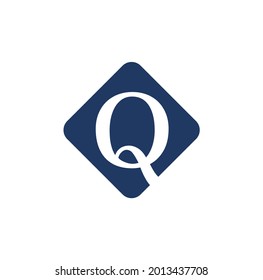 "Q" letter monogram vector. Q in square shape. Q logo.