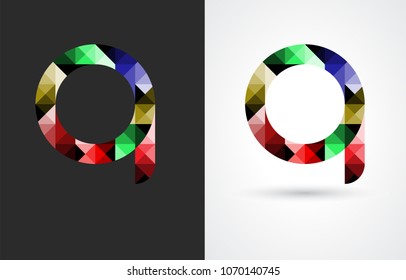 Q Letter Multi Color Logo Design Vector EPS