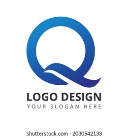 
Q Letter Ocean Logo Design