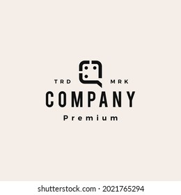 q letter people team family hipster vintage logo vector icon illustration