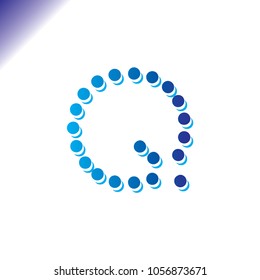 Q Letter point circle Logo Vector