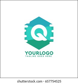 Q Letter Property and Construction Logo design for business corporate sign