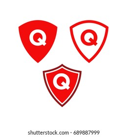 Q Letter Shield Vector Logo Design