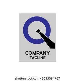 Logotipo Q Letter Tie Fashion.