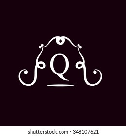 Q letter vector logo template (sign, symbol, emblem, ornament)