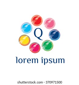 Q letter vector logo template (sign, symbol, emblem, ornament)
