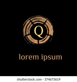Q letter vector logo template (sign, symbol, emblem, ornament)