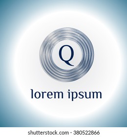 Q letter vector logo template (sign, symbol, emblem, ornament)