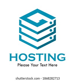 Q Letter vector template logo with  hosting symbol. This logo is creative and can be used for network, system, technology, website, database, computing, app etc