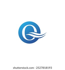 Q letter water wave logo vector
