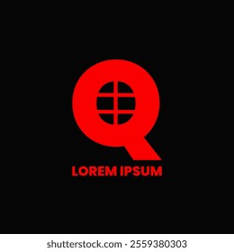 Q letter and window logo