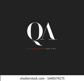 Q & A letters Joint logo icon vector template for corporate logo and business card design.