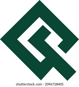 Q-Buchstaben minimaler Logo-Vektorgrafik