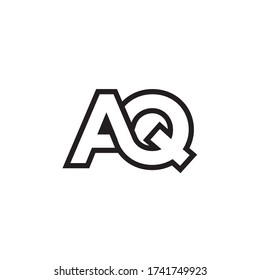 A Q Zeilen Buchstaben Linien Logo Design Vektor