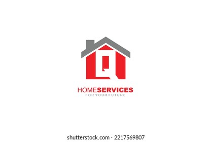 Q logo architecture for construction company. property template vector illustration for your brand.