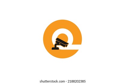 Q logo cctv para identidad. ilustración vectorial de plantilla de seguridad para su marca.
