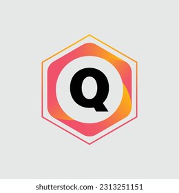 Q logo Diseño de vectores coloridos. Concepto de icono. Resumen moderno