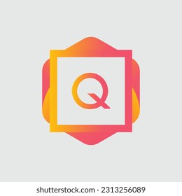 Q logo Diseño de vectores coloridos. Concepto de icono. Resumen moderno