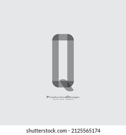 Q logo concepts vector design template, icon, emblem with white background