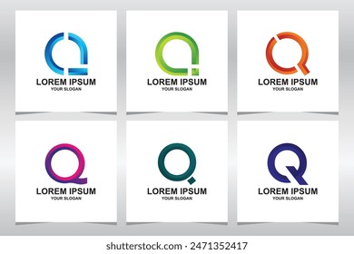 Q logo design collections, initial q logo design, q letter logo design