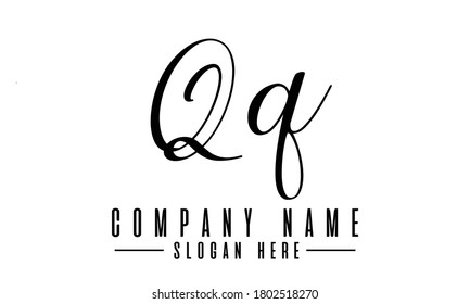 Q and Q logo design, initial QQ logo letter design template