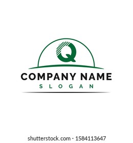 Q Logo Design. Q Letter Logo Icon Vector Illustration - Vector