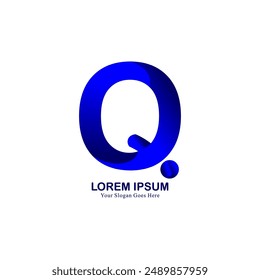 Diseño de logotipo Q con forma lujosa y estilo moderno