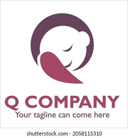 Q logo design on Childcare theme