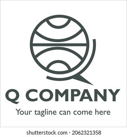 Q logo design on Education theme