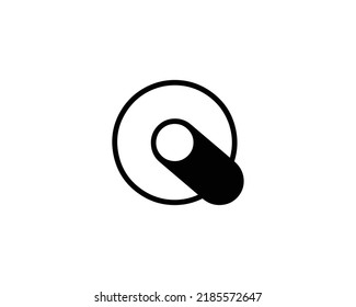 Q logo design vector art black sign and background