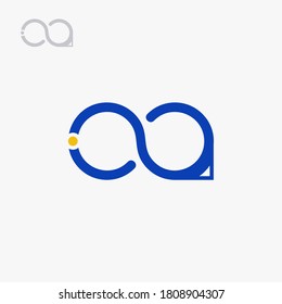 Creative iq Logo mit Infinity-Konzept, Design-Vektorvorlage
