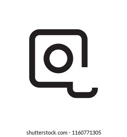 Q logo letter square line art design
