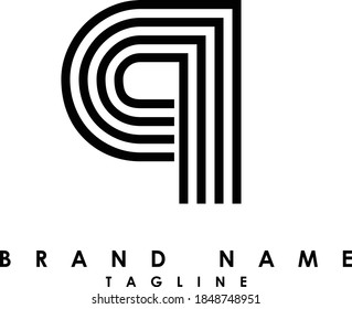 Q Logo Line Letter Monogram Alphabet Design