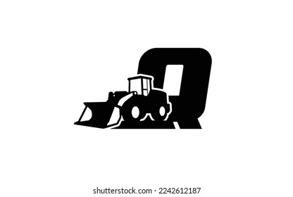 Q Logo mit Loader-Buchstabenkonzept für Vorlage 