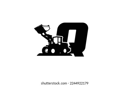 Q Logo with Loader letter concept for template