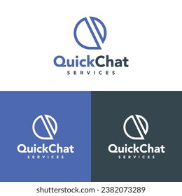 Logo de Q Servicios de chat rápido Logo mínimo