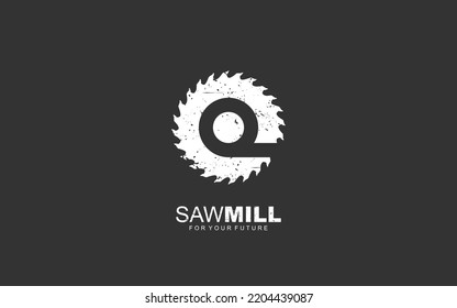 Q logo sawmill vector for woodworking company. initial letter carpentry template vector illustration for your brand.
