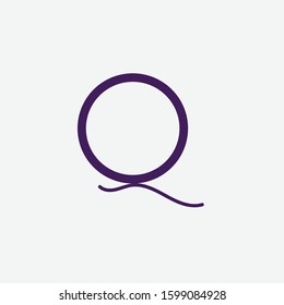 Q logo with unique design