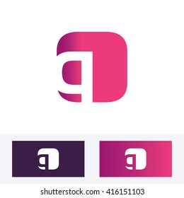 Q Logo. Vector Graphic Branding Letter Element. White Background