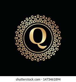 Q Luxury Logo Design Template Inspiration