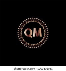 Q M letter logo abstract design