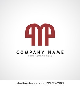 q m p yInitial logo template vector