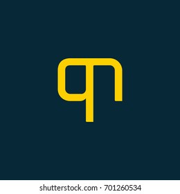 Q N joint logo letter design vector template