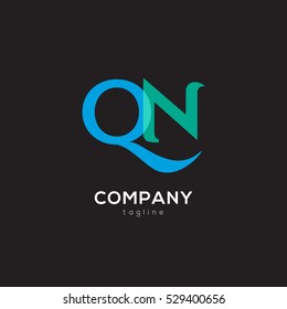 Q & N  Letter logo design vector element
