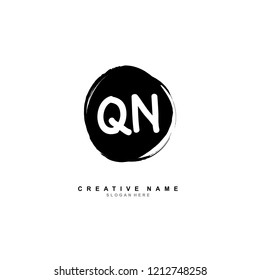 Q N QN Initial abstract logo concept vector