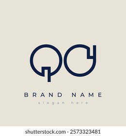 Q and O logo design. QO abstract Letters Logo Monogram. This logo design is the process of creating a visual symbol that represents a brand, company, or individual.
