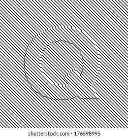 Q - optical illusion  letter