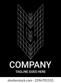 Q Outline Letter Architecture Logo. Spider web style outline capital letter logo. Perfect for Company, T-shirt, Home, Architecture, Building, and Construction. Also suitable for sports car, gamer.